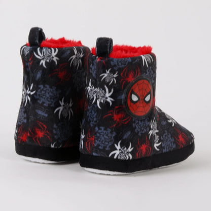 Pantufla Bota Niño Invernal Full Print Spiderman Gris