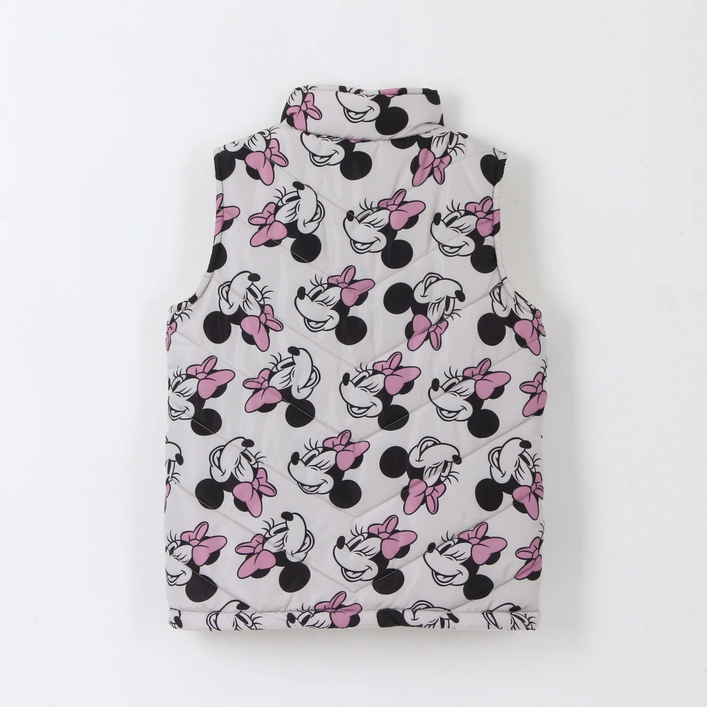 Parka Sin Mangas Niña Full Print Minnie Gris
