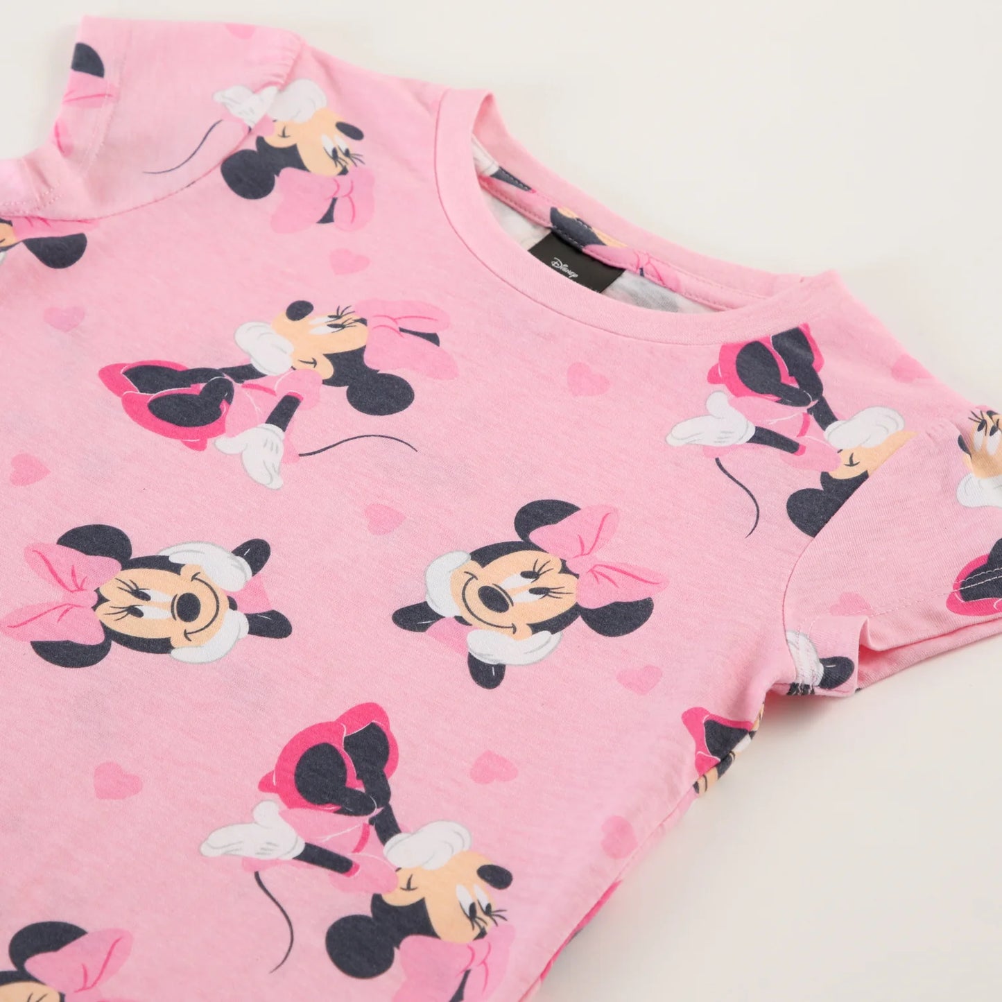 Pijama Niña Corto Minnie Full Print Rosado