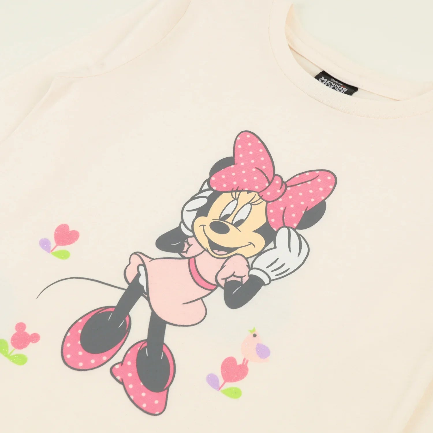 pijama-niña-minnie-flowers-beige-disney