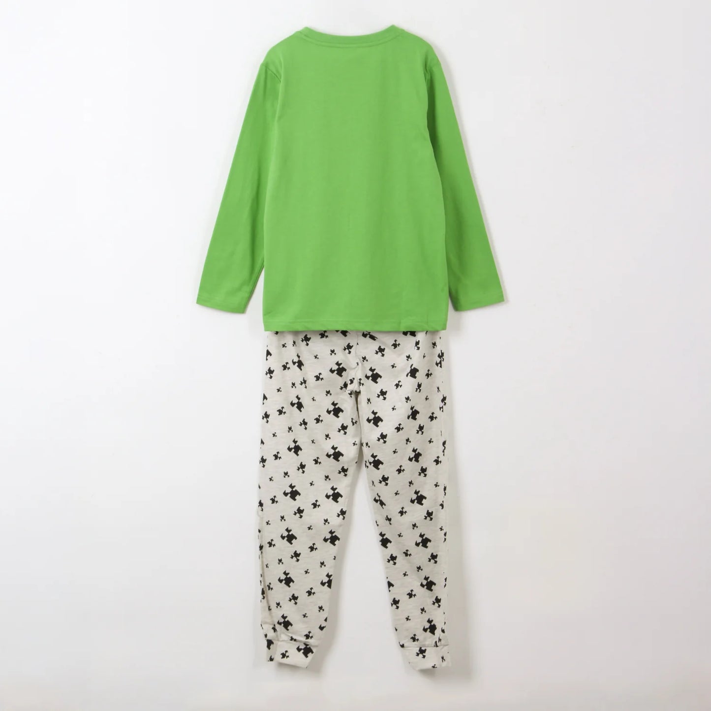 Pijama Manga Larga Niño Creepers Verde