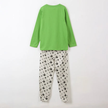 Pijama Manga Larga Niño Creepers Verde