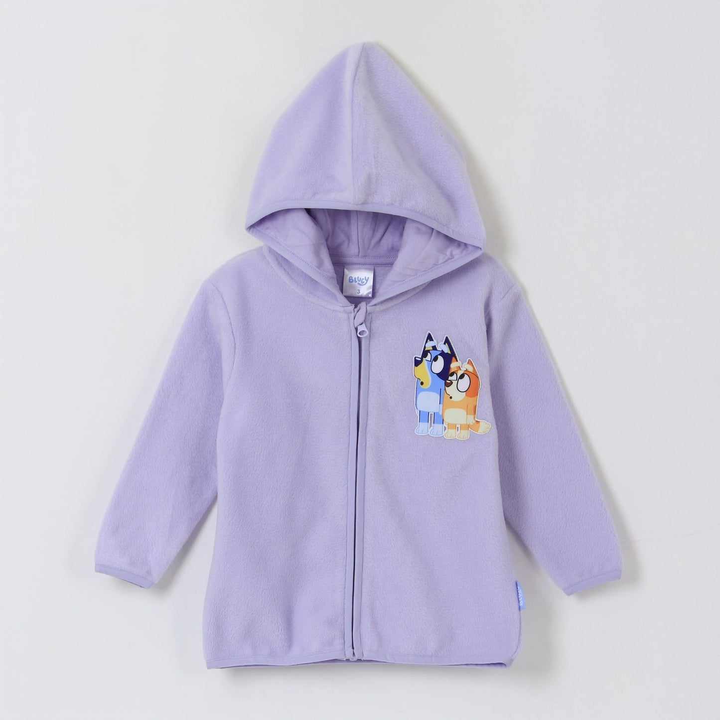 Polerón Niña Con Gorro Y Cierre Sorpresa Morado