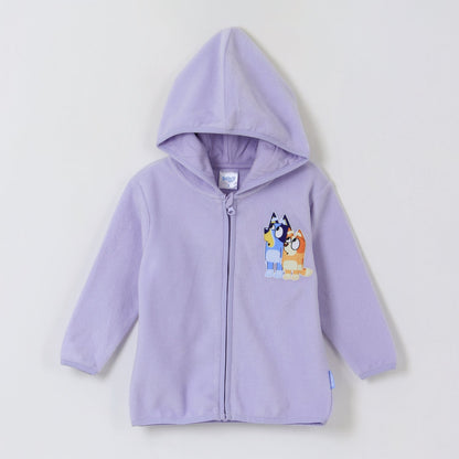 Polerón Niña Con Gorro Y Cierre Sorpresa Morado