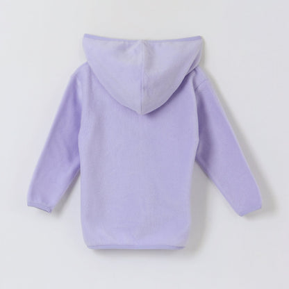 Polerón Niña Con Gorro Y Cierre Sorpresa Morado
