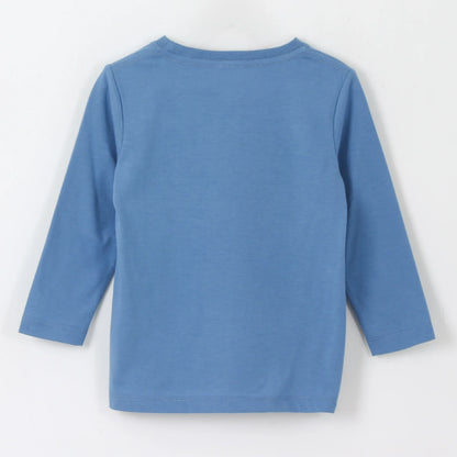 Polera Niña Manga Larga Lets Do This Azul