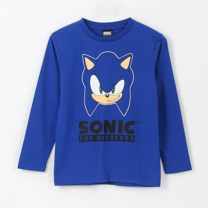 Polera Niño Manga Larga Personaje Azul