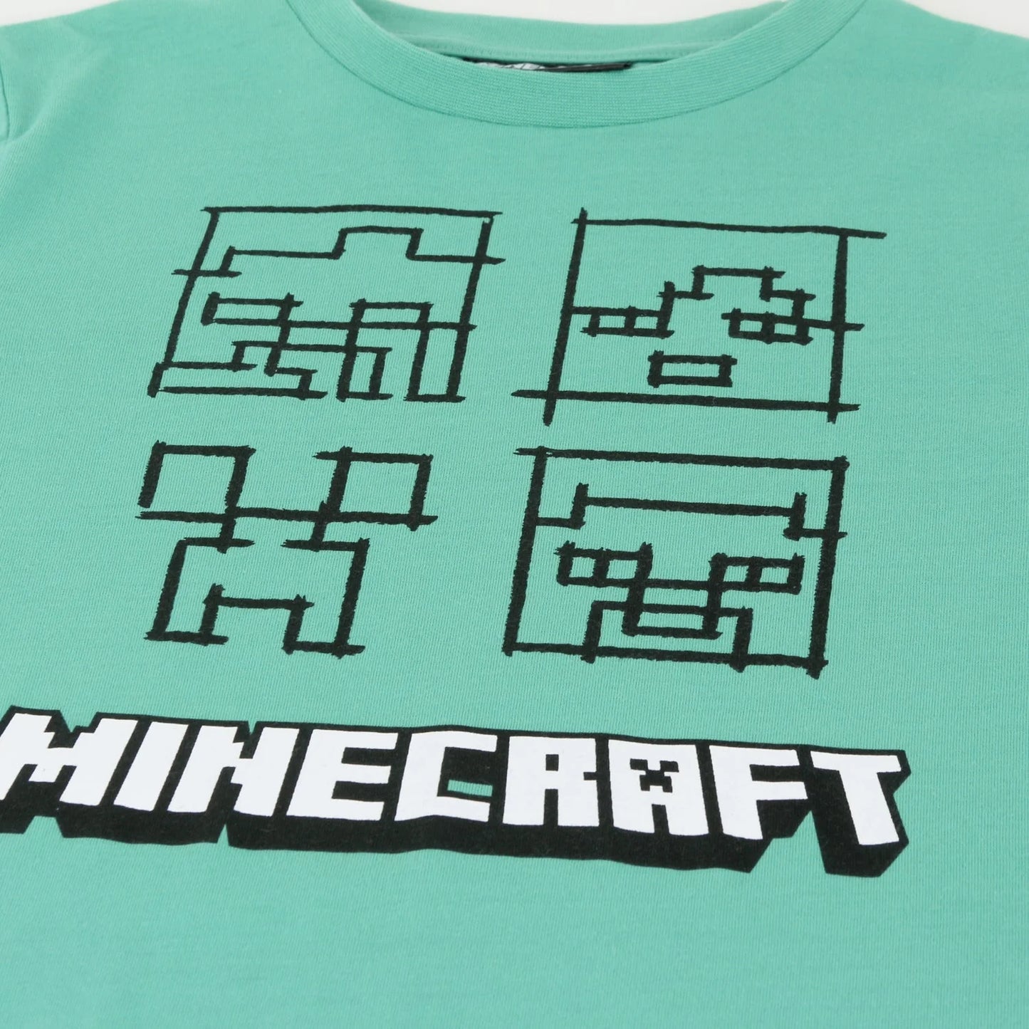 Polera Niño Manga Larga Personajes Verde