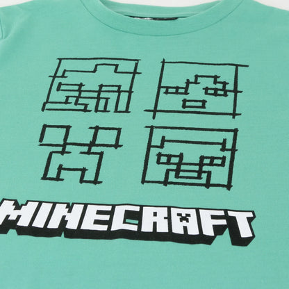 Polera Niño Manga Larga Personajes Verde