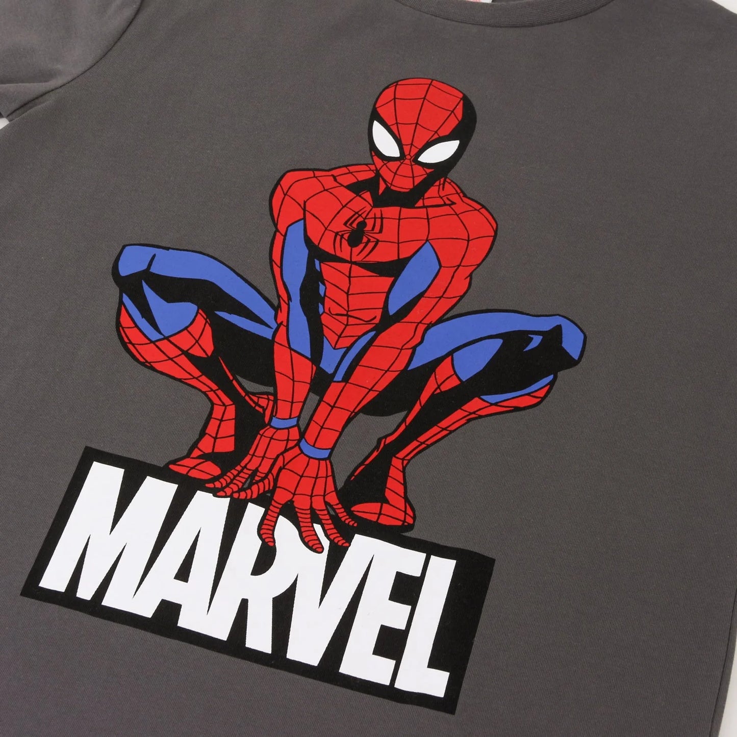 Polera Niño Manga Larga Spiderman Pose Gris