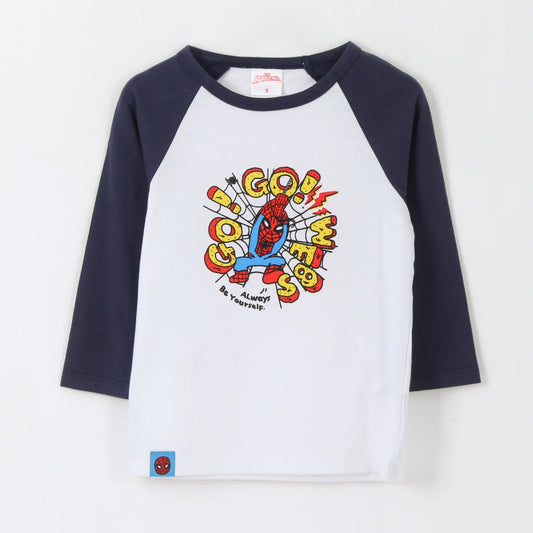 polera-manga-larga-niño-go-go-webs-spiderman-blanco-