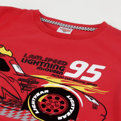 Polera Niño Manga Larga  Rayo McQueen Cars Rojo