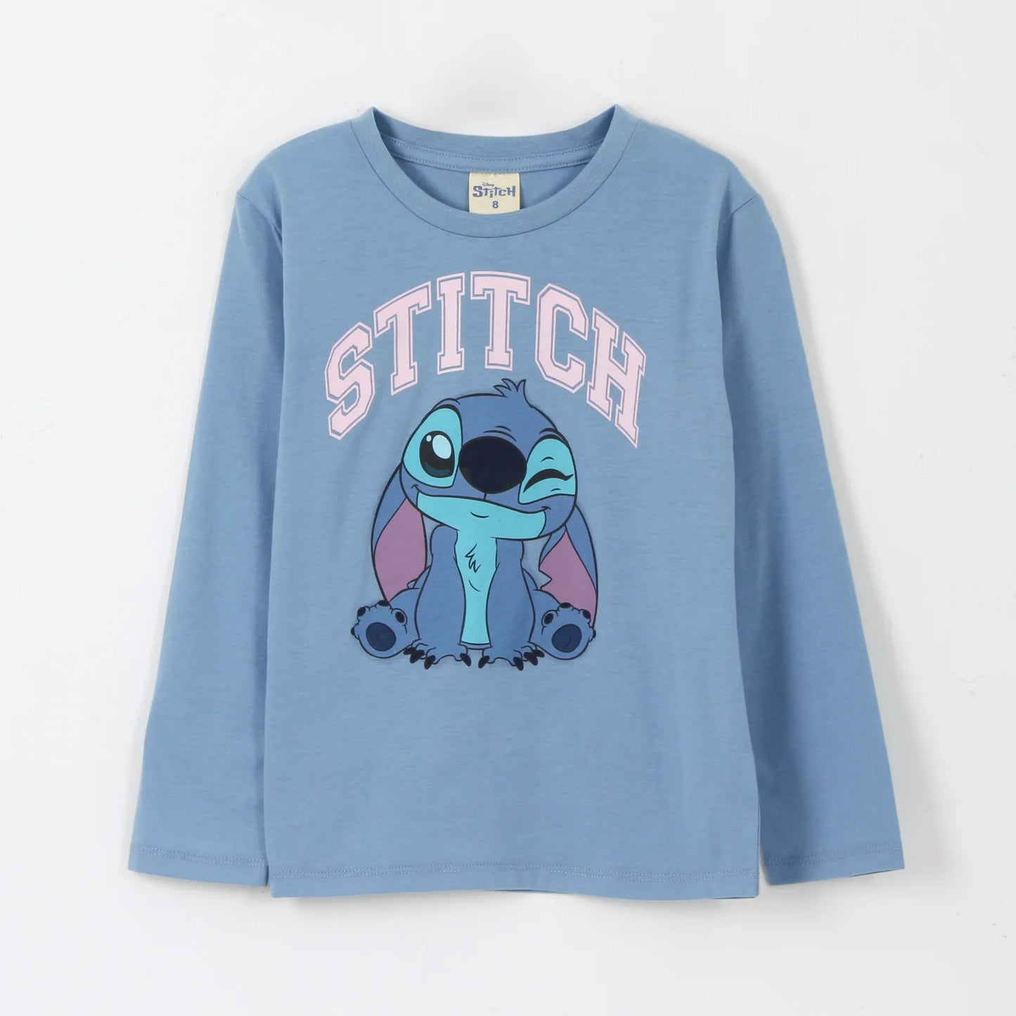 Polera Niña Manga Larga Guiño Lilo & Stitch Azul