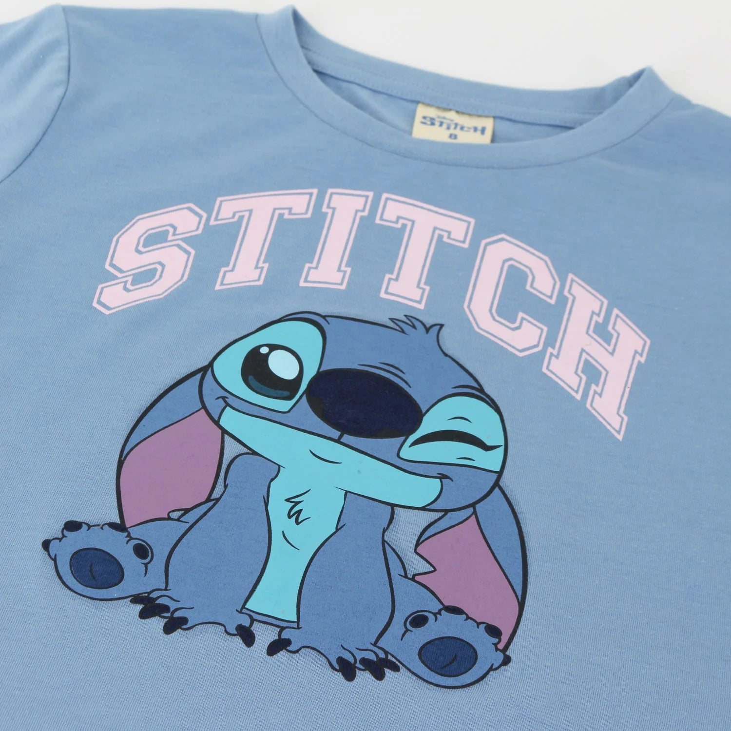 polera-manga-larga-niña-guiño-lilo-&-stitch-azul