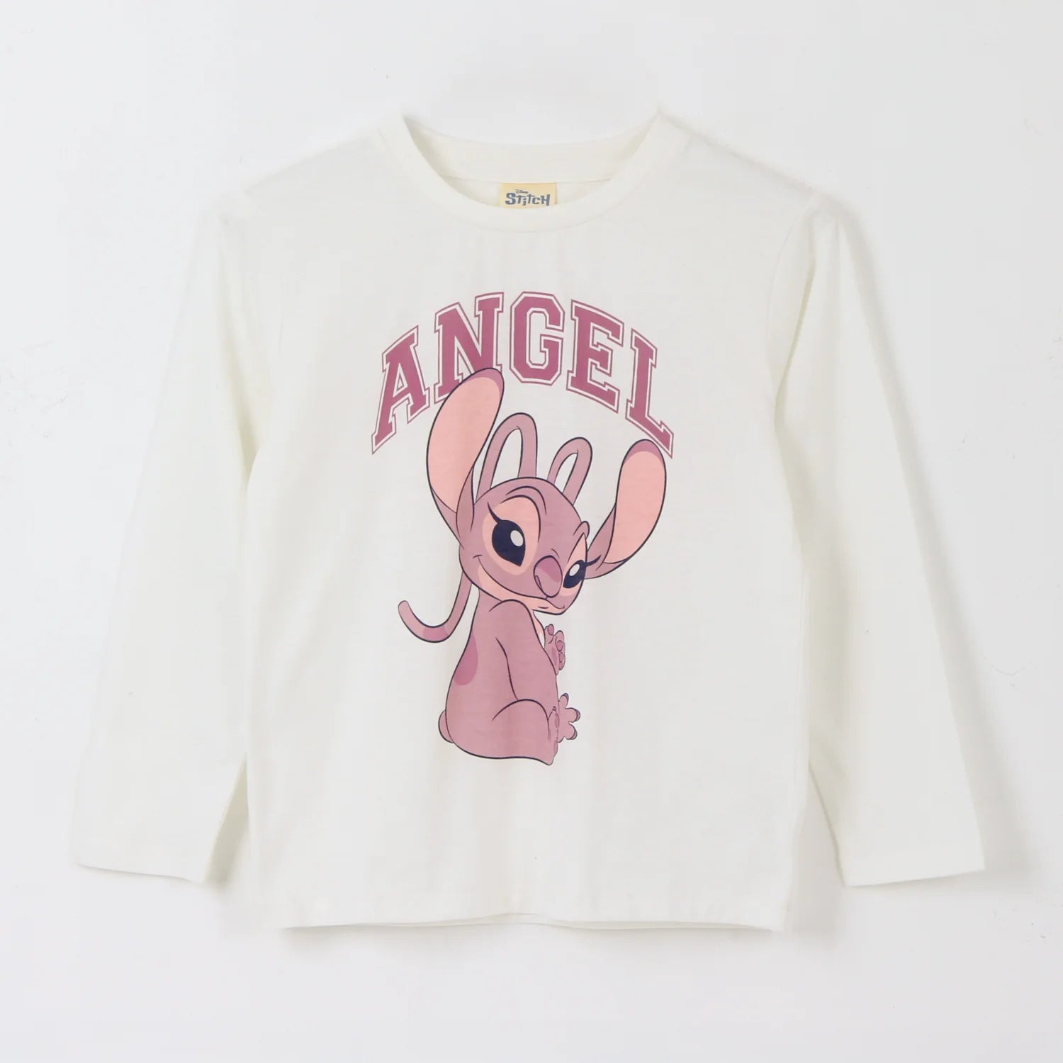 polera-manga-larga-niña-angel-lilo-&-stitch-blanco-