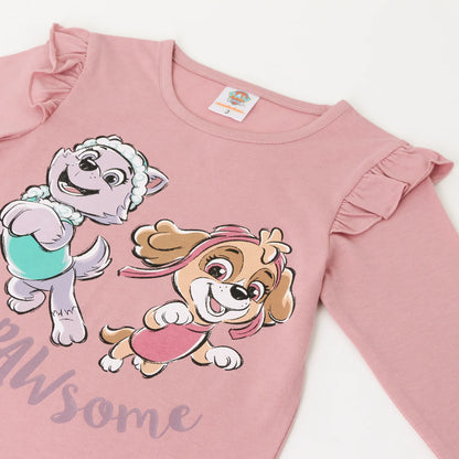 Polera Niña Manga Larga  Vuelos Friends Rosado