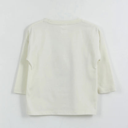 Polera Niña Manga Larga  Everest & Skye Blanco