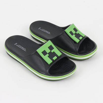 Sandalia Slide Niño Negro Creeper