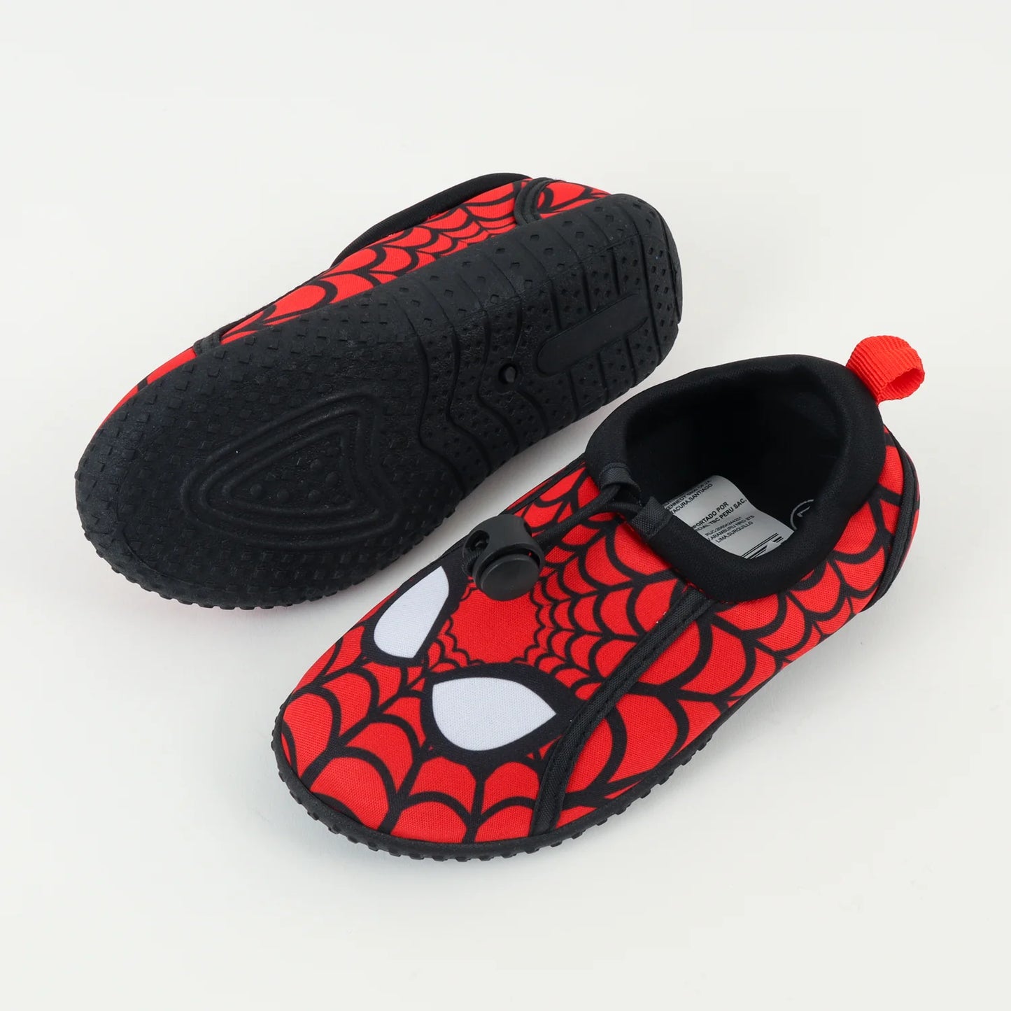 Zapatilla Niño Rojo Telaraña Y Ojos