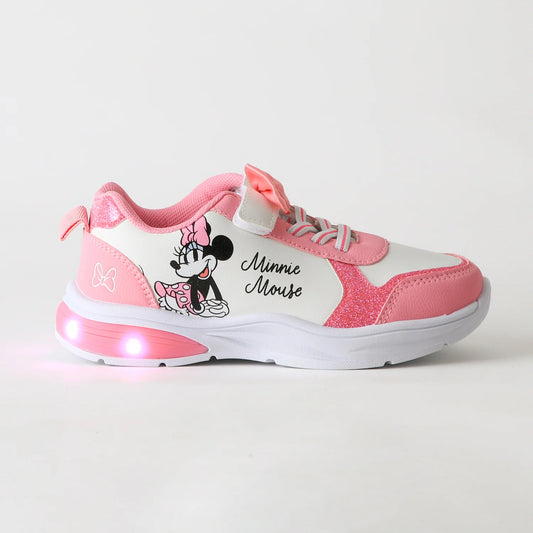 zapatilla-luces-niña-velcro-moño-minnie-rosado