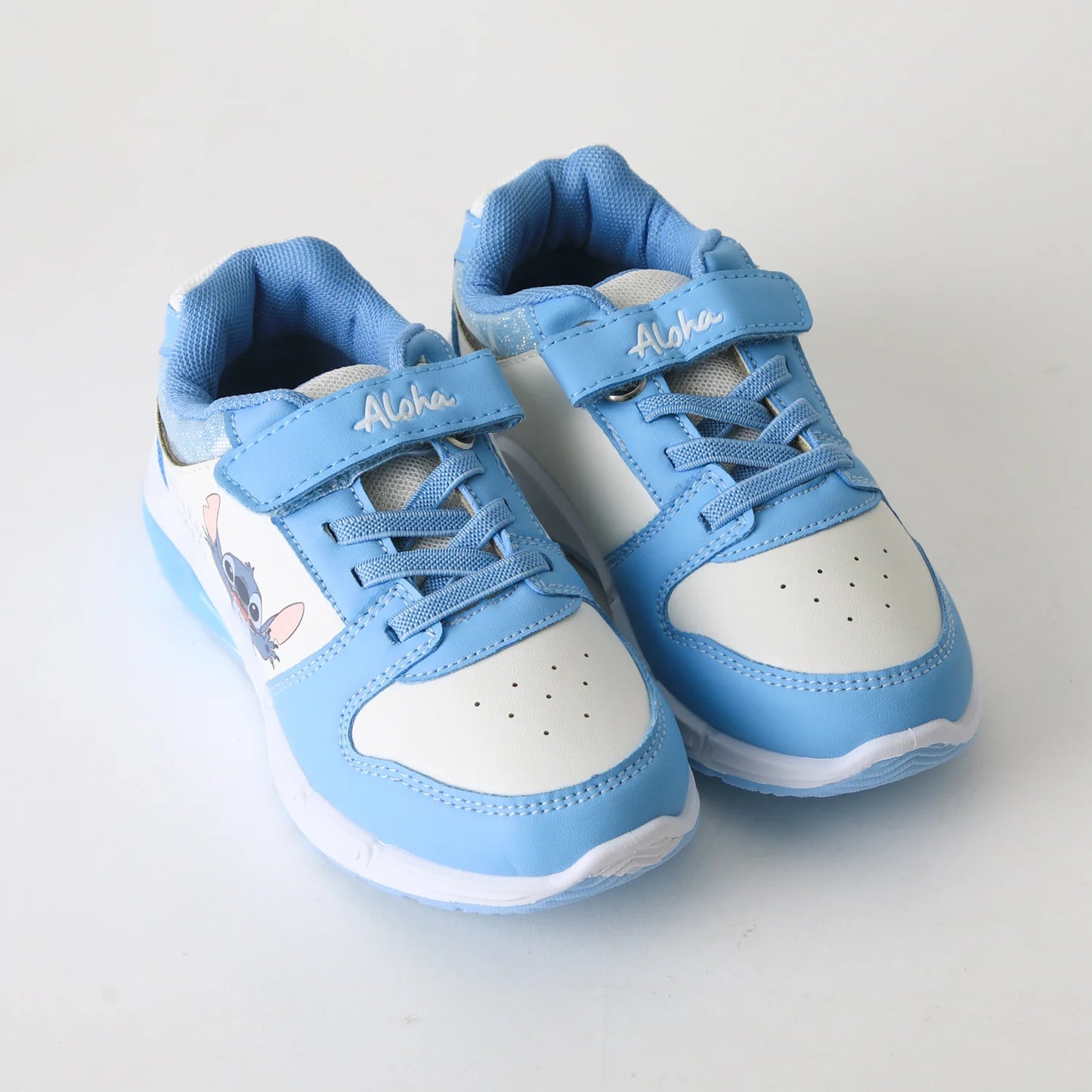 Zapatilla Niña Luces Velcro Lilo & Stitch Azul