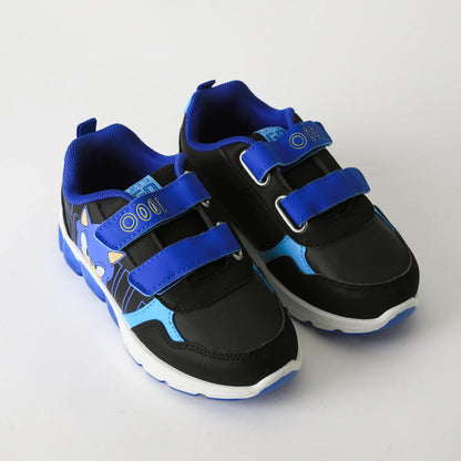 Zapatilla Niño Luces Velcro Sonic Negro