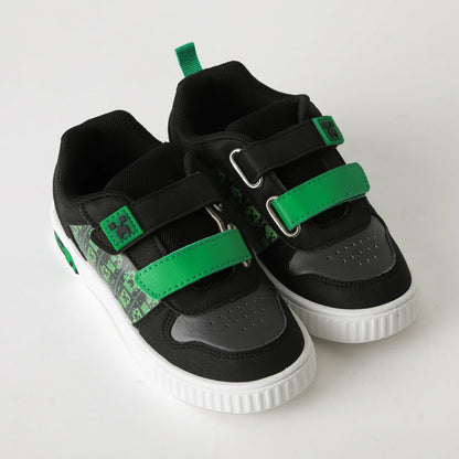 Zapatilla Niño Luces Velcro Print Negro