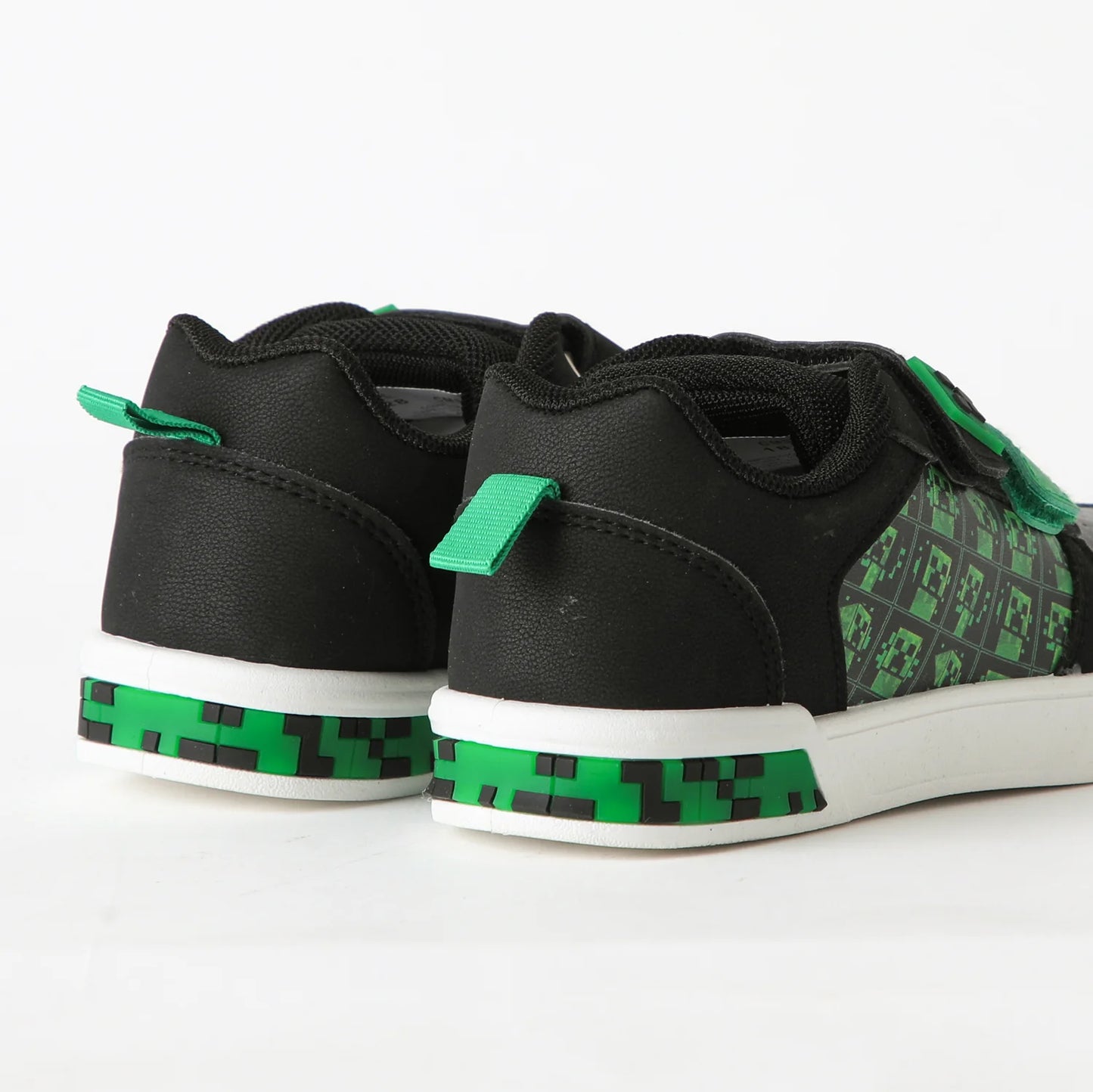 Zapatilla Niño Luces Velcro Print Negro