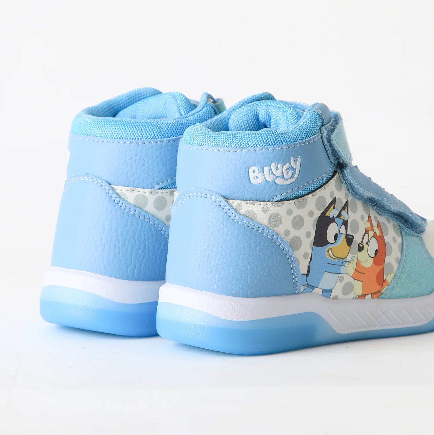 Zapatilla Niña Caña Alta  Luces Celeste