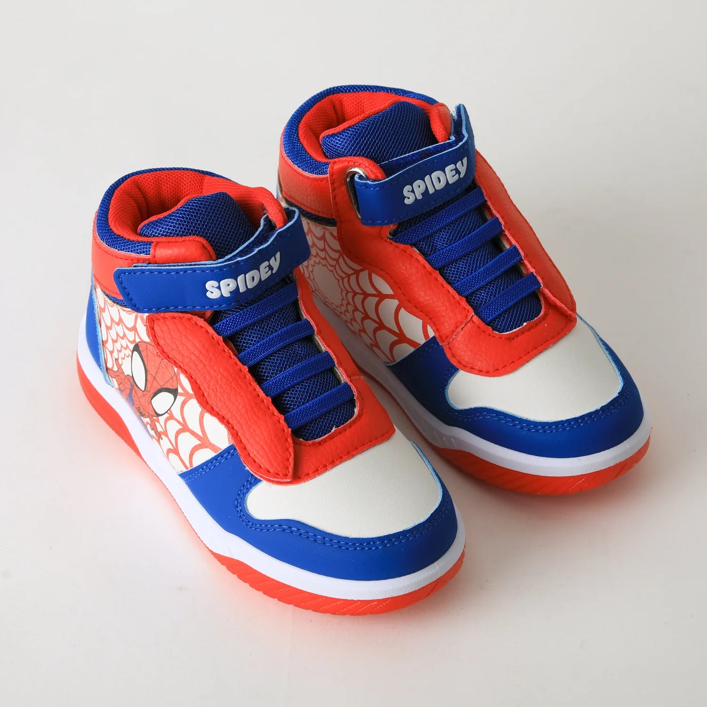 Zapatilla Niño Caña Alta  Luces Spidey Blanco