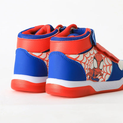 Zapatilla Niño Caña Alta  Luces Spidey Blanco