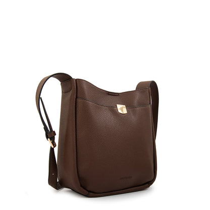 Cartera Bandolera Catalina Pequeña Café Oscuro