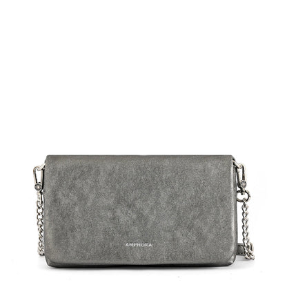 Cartera Bandolera Henry Pequeña Plateado Oscuro