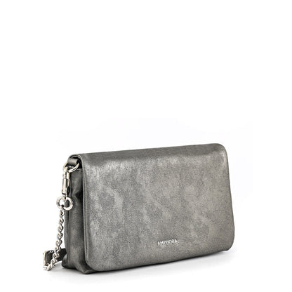 Cartera Bandolera Henry Pequeña Plateado Oscuro
