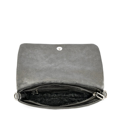 Cartera Bandolera Henry Pequeña Plateado Oscuro
