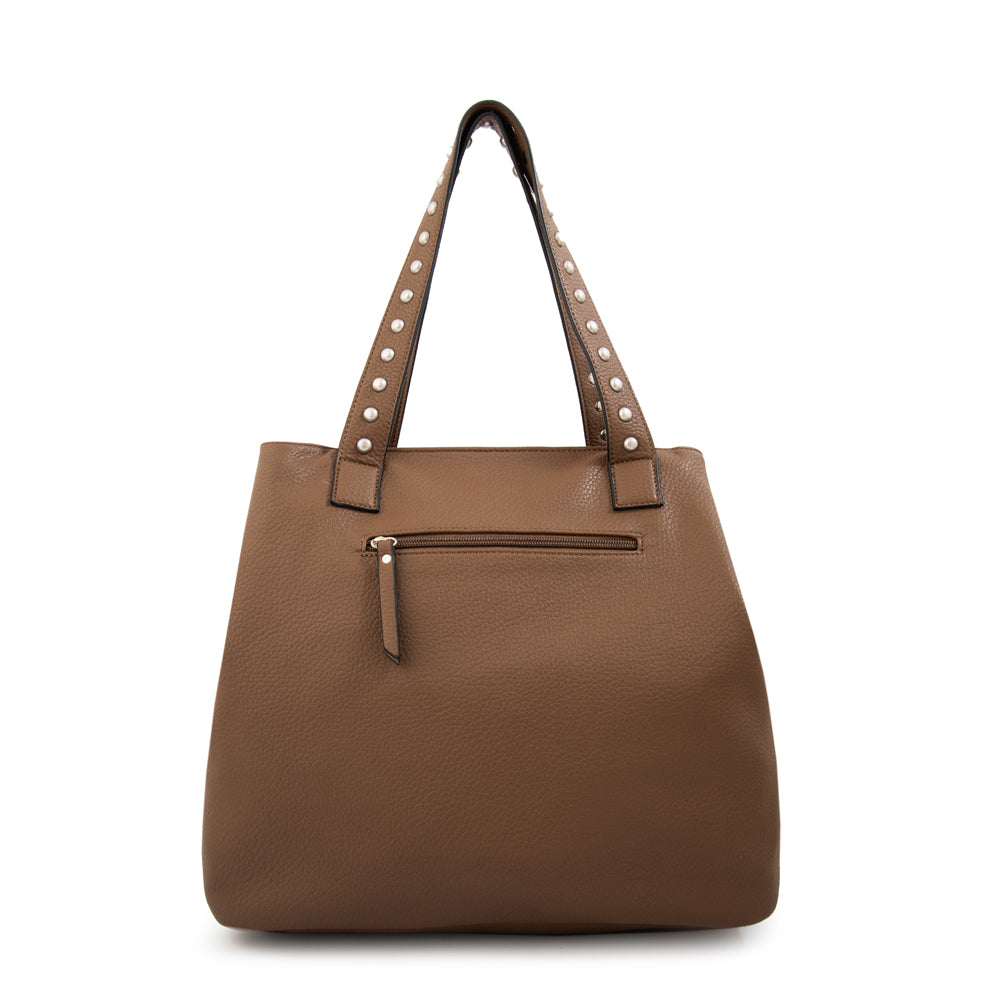 Cartera Tote Angela Grande Taupe