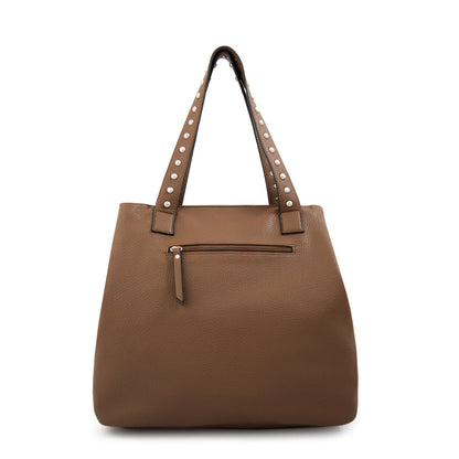 Cartera Tote Angela Grande Taupe