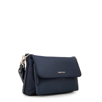 Cartera Bandolera Charlote Mediana Azul Oscuro