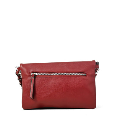 Cartera Bandolera Brenda Mediana Rojo Oscuro