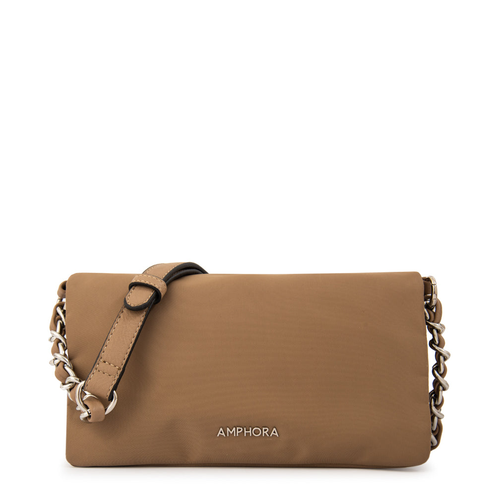 Cartera Bandolera Brenda Mediana Beige Oscuro