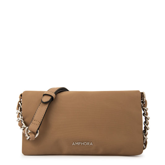 Cartera Bandolera Brenda Mediana Beige Oscuro