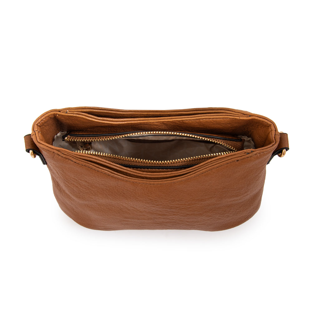 Cartera Bandolera Katherine Mediana Café
