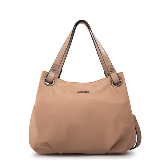 Cartera Tote Tres Divisiones Katherine Mediana Beige Oscuro