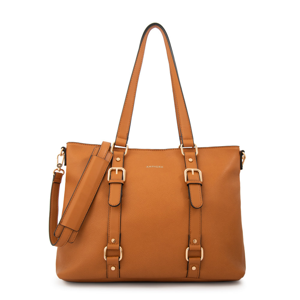 Cartera Tote Porta Notebook Allis Café