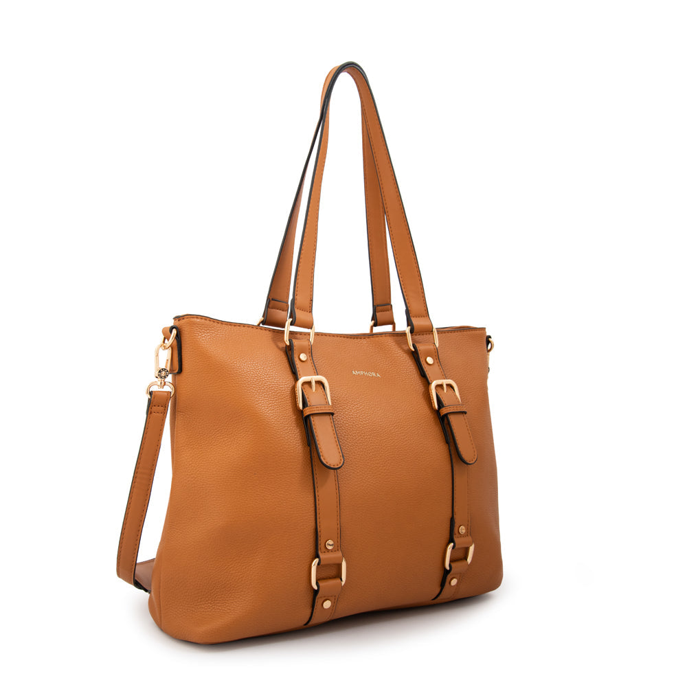 Cartera Tote Porta Notebook Allis Café