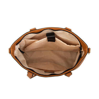 Cartera Tote Porta Notebook Allis Café