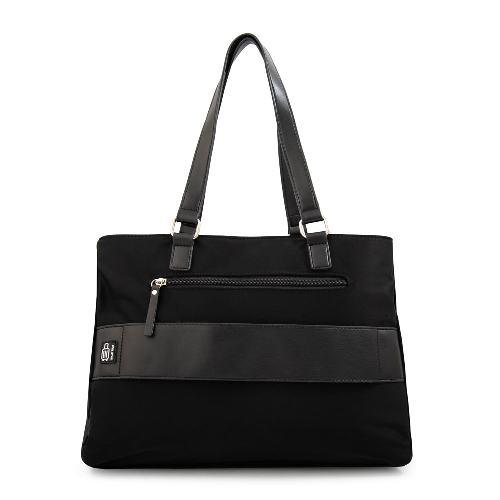 Cartera Tote Porta Notebook Benin Grande Negro