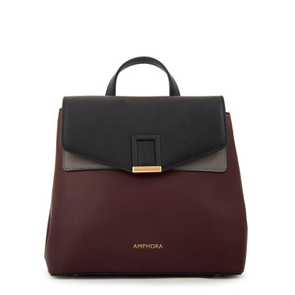 Mochila Mujer con Tapa Melissa Pequeña Burdeo