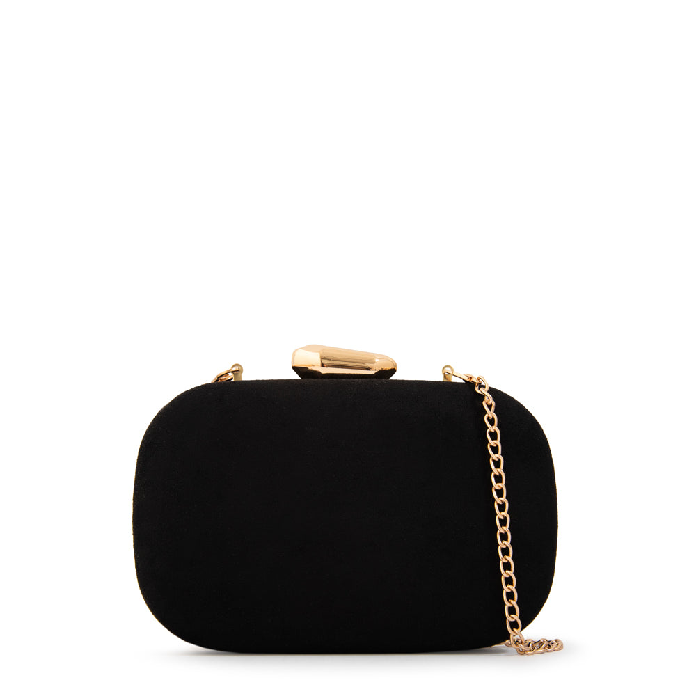 Cartera Cofre Fiesta Bella Pequeña Negro