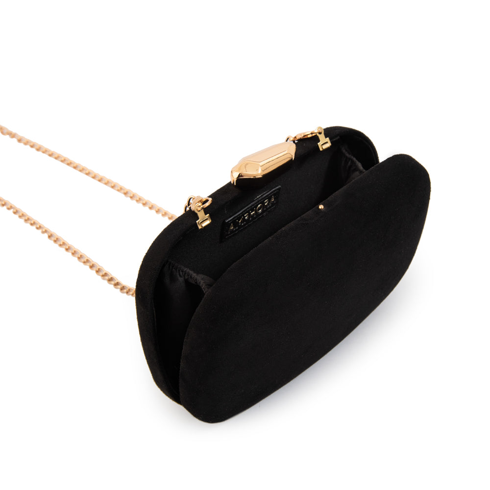 Cartera Cofre Fiesta Bella Pequeña Negro